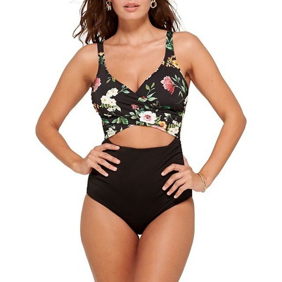 Everyday Sunday Other - Floral Black Swimsuit